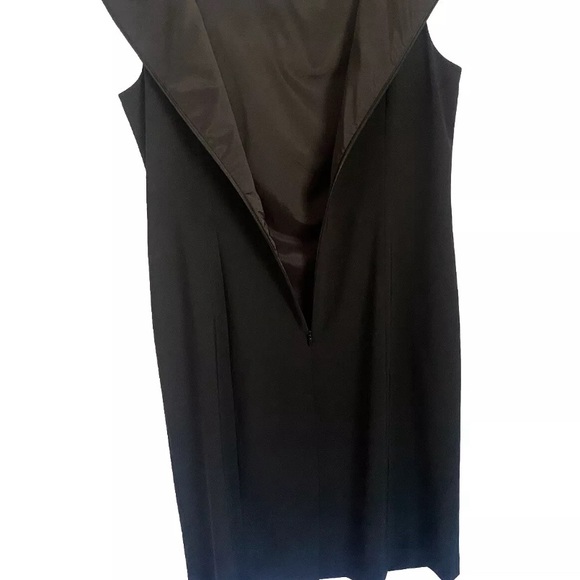 ANN TAYLOR Black Cocktail Dress with Georgette Ruffles Size 10 - Picture 7 of 9